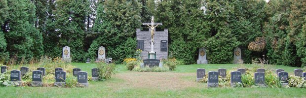 Mont St. Bruno park is the final resting place for many of the brothers who lived here.